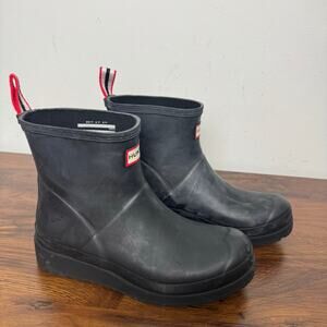 Hunter Original Play Short Rain Boots Black Women’s Size 7 US / 38 EU WFS2020RMA